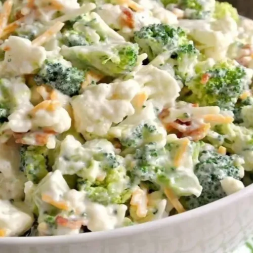 Broccoli Cauliflower Salad - Easy & Healthy