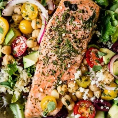 Salad Salmon Bowls Recipe - Delicious and Healthy